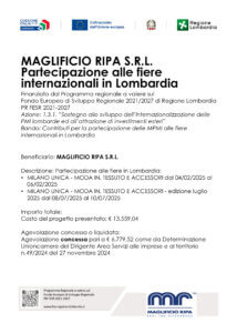 Maglificio Ripa e il sostegno di Regione Lombardia per le fiere internazionali